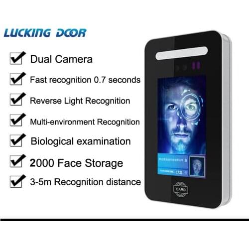 Face Facial Recognition Time Attendance System Access Control System Employee Time Clock face dynamic attendance 13.56Mhz IC