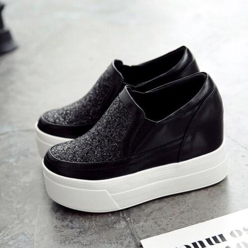 2019 Womens Platform Chunky Sneakers fashion Mesh Buckle female Thick Bottom shoes woman Womens Vulcanize Shoes X14-20