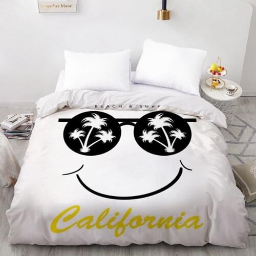1 Pcs 3D Printed Simple Smile Duvet Cover 240x220 King Size Printing NO Pillowcases And NO Sheets Home Textiles Comforter