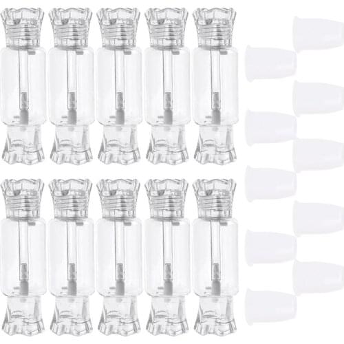 10/5pcs Plastic DIY Lip Gloss Containers Tubes Bottles Ice Cream/Candy/Heart Shape Reusable Refillable Empty Lip Gloss Tubes