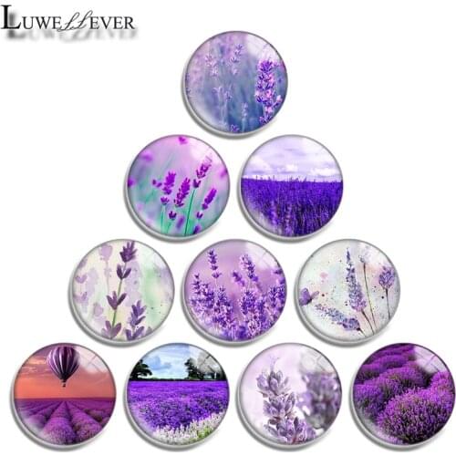 12mm 14mm 16mm 20mm 25mm 30mm 602 lavender Mix Round Glass Cabochon Jewelry Finding 18mm Snap Button Charm Bracelet