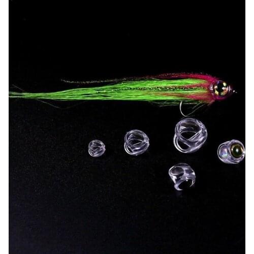 10PCS Fly Tying Fish Skull Head For Streamer Flies 4mm/6mm/8mm Material Lure Tying Bait Making Fishing Fly with Eyes Bait F O4P2