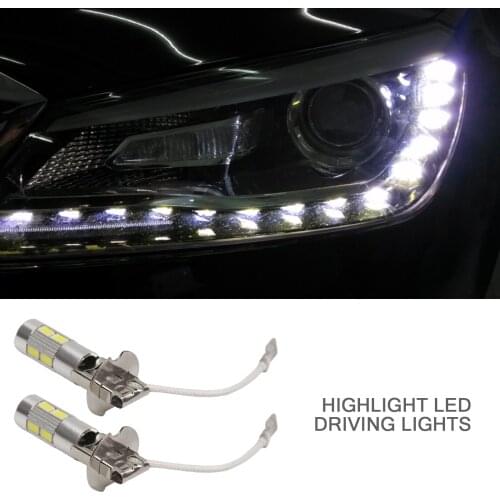 2PCS H3LED Bulb 5630 10SMD 12V For Fog Lights H3 LED Auto Lamp Day Running Light Car Parts Car Lights Car Accessories