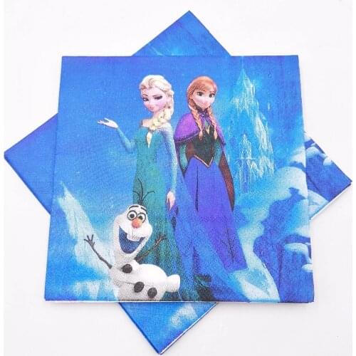 20pcs/set Elsa and Anna Cartoon Theme Party Kids Happy Birthday Decoration Party Supplies Theme Party Favors Set