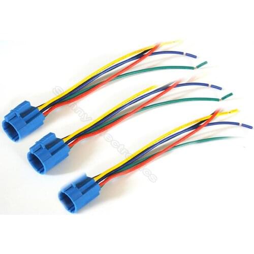 25pcs Socket Plug for 19mm Metal Switch ON/OFF Push Buttons 5Pin Wire Harness Sales