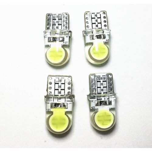 4pcs T10 LED W5W 168 194 Trunk Lamp COB White Car Bulbs Instrument Lights Turn Signal Clearance Lights License Plate Ligh 12V
