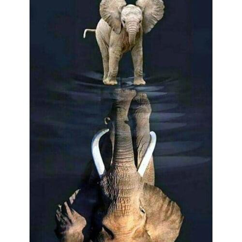 5D DIY Diamond Painting Animal Elephants Full Square/Round Mosaic Rhinestones 3D Diamond Embroidery Sale home decoration FG1641