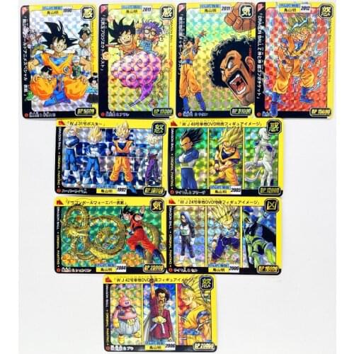 9pcs/set Dragon Ball Z GT Super Saiyan Heroes Battle Card Ultra Instinct Goku Vegeta Game Collection Cards