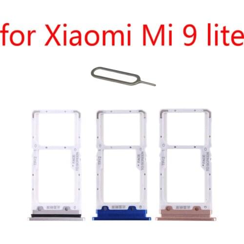 SIM Card Tray Adapter For XIAOMI Mi 9 Lite 9lite Original Mobile Phone Housing New Chip Micro SD SIM Card Holder Slot + Tools
