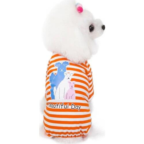 ADEWEL Summer Striped Dog Clothes Cute Dogs Girl Ropa Clothes Pet Dogs Jumpsuit Romper For Small Medium Dog Accessories