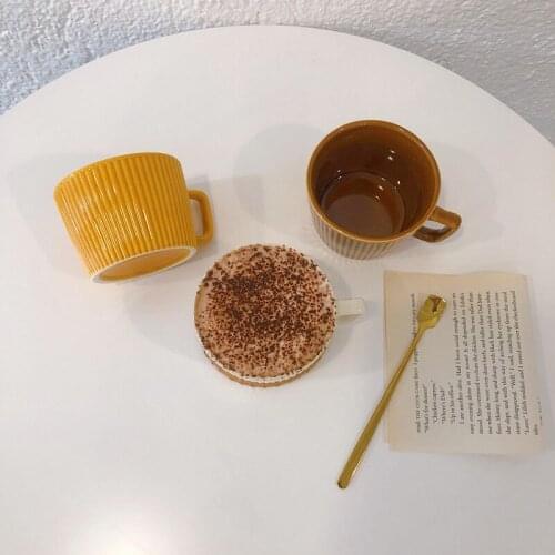 Cups Tazas Coffee Cups Ceramic coffee cup Simple retro Yogurt Cup Latte Milk Tea Cup кружка الشاي الصواني чай Verre كوب قهوة