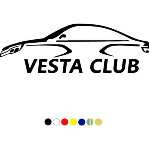 CS-1465#20*6.7cm VESTA CLUB funny car sticker vinyl decal silver/black for auto car stickers styling