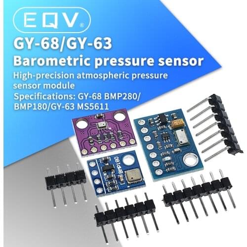 Free Shipping 1pcs GY-68 BMP180 Digital Barometric Pressure Sensor Board Module compatible with BMP085 For Arduino