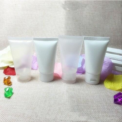 Capacity 30 ml 50pcs Cosmetic packaging, 1 ounce lotion trial sample hose squeeze bottle,plastic soft tube