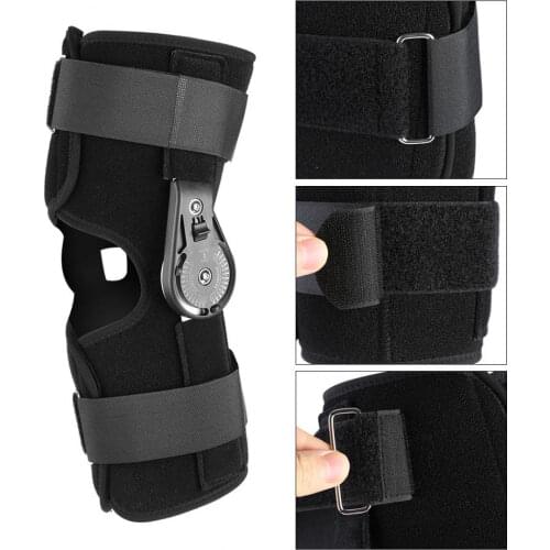 Medical Adjustable knee Joint Holder Hinged Brace Knee Support Pain Relife Orthosis Ligament Sport Injury Splint Sport Knee Pads