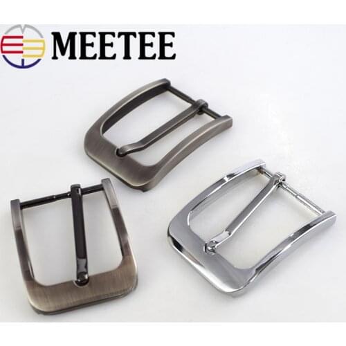 Meetee 1/2pcs 35mm Pin Belt Buckle Women Mens Metal Cowboy Buckle DIY Leather Craft Jeans Accessories Supply for 3.3-3.4cm Belt