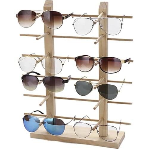 Multi Layers Wood Sunglass Display Rack Shelf Eyeglasses Show Stand Jewelry Holder for Multi Pairs Glasses Showcase Dropshipping