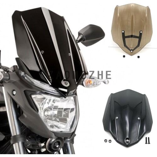 Motorcycle Accessories For YAMAHA MT 03 MT03 MT-03 2016 2017 Windshield WindScreen With Mount Holder