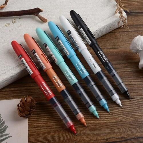 Mr Roller 1pcs WritingPen and 1pcs Refill Set Nice Color Visual Ink 0.5mm Ballpoint Pens Signature Office School Supplies F761