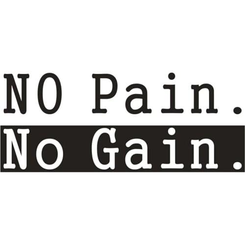 Gym Wall Decal No Pain No Gain Inspirational Wall Sticker Quote Art Decoration Vinyl Lettering Motivation Home Gym Workout