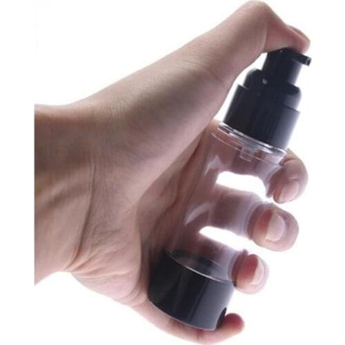 1Pc 15/30/50ml Plastic Portable Airless Bottle Cosmetic Treatment Pump Travel Empty Container Perfume Bottle Black Cap