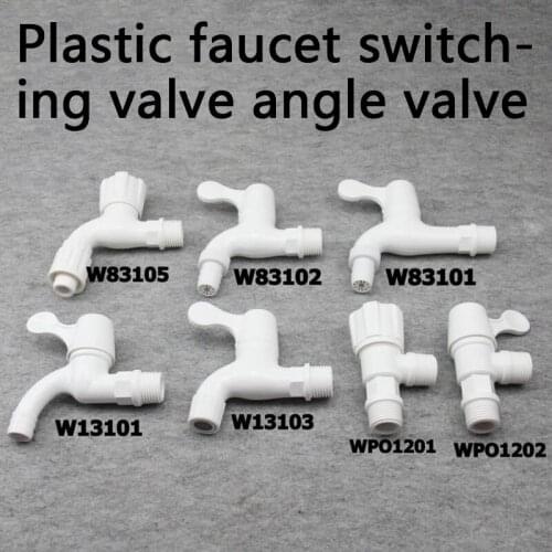 Plastic Faucet Valve Male Thread Transparent Faucet PVC Water Tap Garden Irrigation Connector Washing Machine Water Valve 1 Pcs