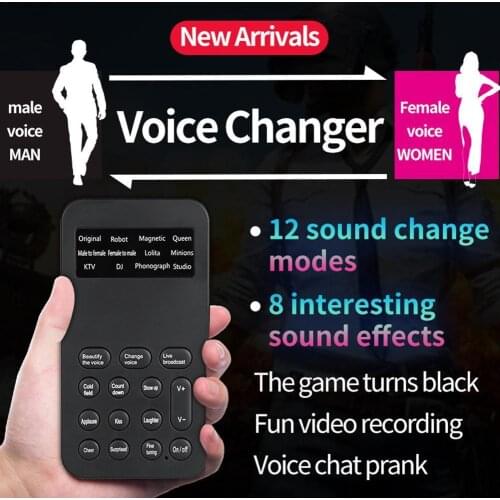 Portable Voice Converter Mobile Phone Computer Universal Mini Sound Card Voice Changer Microphone Game Voice Camouflage Device