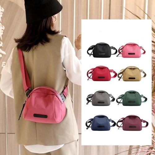 Casual Shoulder Bags Women Solid Color Purse and Handbags Small Messenger Bag High Quality Nylon Crossbody Bags for Women 2021
