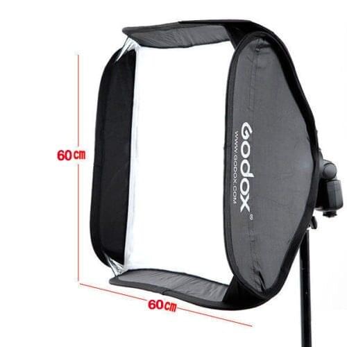 Professional Godox 60cm * 60cm Ajustable Flash Softbox + S type Bracket Mount Kit for Flash Speedlite Studio Shooting