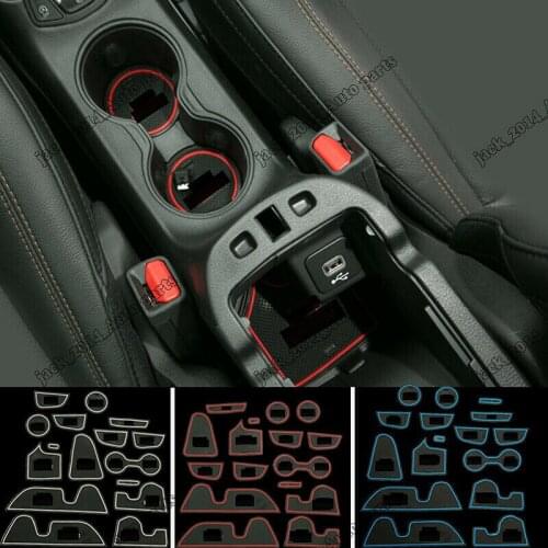 Interior Door Gate Non-slip Cup Pad Mat 16pcs/set Fit for Jeep Compass 2017 2018 2019