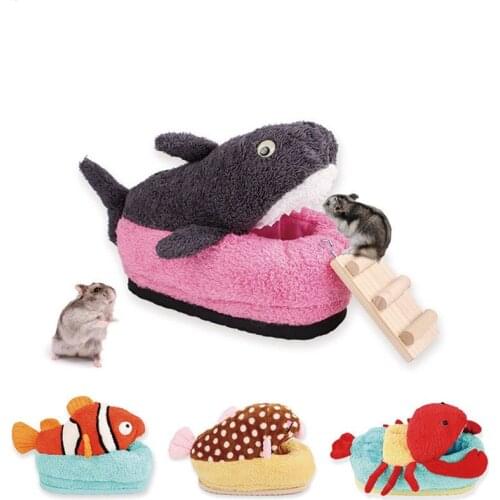 Cute Hamster Nest Small Animal Cages Pet Rabbit Hamster House Bed Rat Qquirrel Winter Warm Hanging Cage