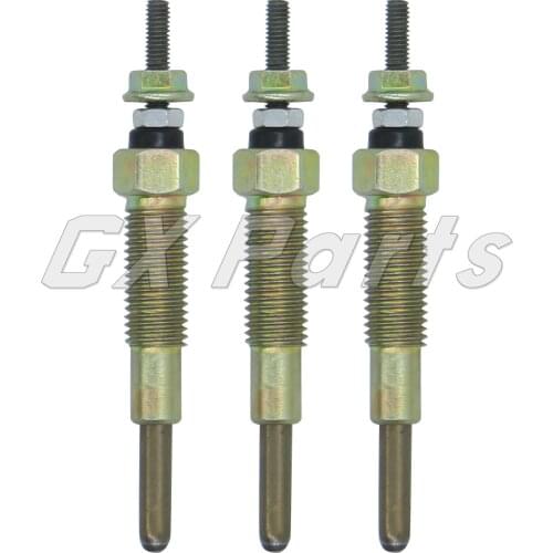32A66-03101 32A66-03100 3PCS Glow Plug for Mitsubishi Engine S3L S3L2 Forklift F18B FD28 FD35A Compact Tractor