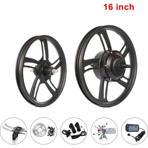 High Speed 16 inch Hob Motor Wheel Kit Electric Bicycle Motor Brushless Entire Completed Wheel Rear Drive 36V48V250W Gear Motor