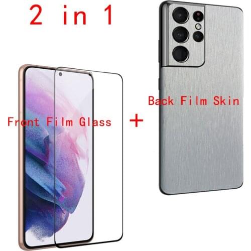 For Samsung S21 Ultra Screen Protector Front Film Tempered Glass For Samsung S21 Plus FE Back Film Skin