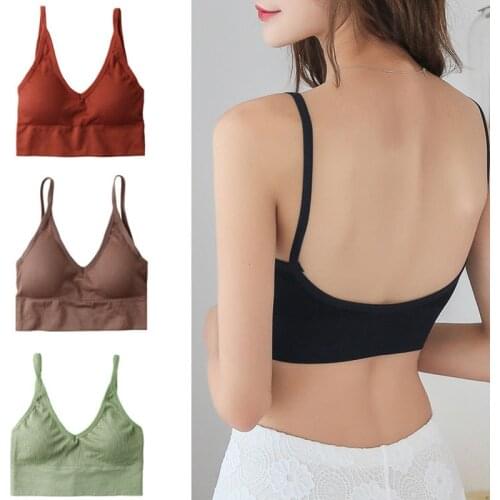 Women Tank Crop Top Seamless Underwear Female Crop Tops Sexy Lingerie Sport Intimates Fashion Woman Top Padded Camisole Femme