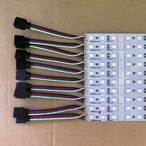 1m led bar light 5050 SMD 72LEDS LED hard strip RGB DC12V aluminum Under Cabinet Lighting waterproof outdoor lighting 100pcs/lot