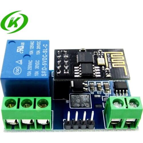 1pcs ESP8266 Esp01 ESP-01 Network Wireless WIFI Relay Module Internet Of Things IOT APP Controller Adapter Board 5V 10A DC 250V
