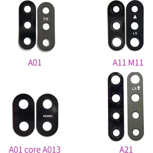 10PCS For Samsung Galaxy A01 Core A11 M11 A21 A215 Rear Back Camera Glass Lens With Sticker
