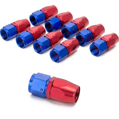 10PCS/LOT Car tuning Universal AN10 10AN Straight Swivel Aluminum Alloy Oil/Fuel Line Hose End Oil Cooler Fittings