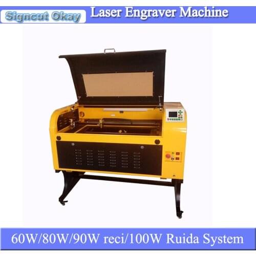 110V/220V CNC laser engraver and cutting machine wooden laser engraving machine 6090 ruida system support offline work