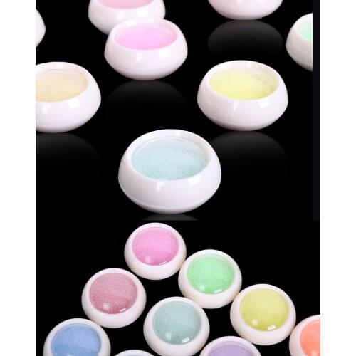 12pcs Nail Sandy Sugar Powder Nail Glitter Dust 1g Holographic Sugar Nail Glitter Powder Colorful Sandy Summer Nail Art Pigment