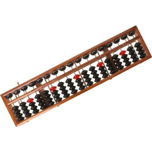 17 Digits Wooden Soroban Standard Abacus Chinese Calculator Counting Math Learning Tool Beginners