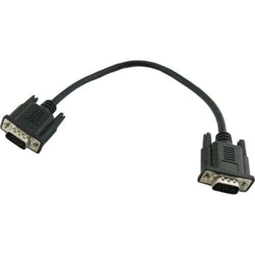 1x 15Pin VGA Male to VGA Male Plug Extension Connector Cable Converter for PC TV Monitor 30cm