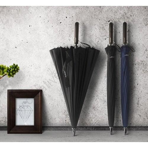 2pcs/lot 100cm diameter anti-thunder 24 fiberglass ribs solid antique wooden business umbrella manual stick windproof parasol