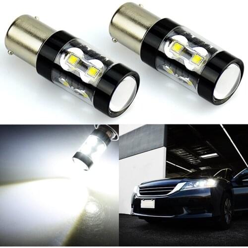 2pcs P21W LED 1156 BA15S 1157 BAY15D T20 7440 7443 LED Car Lights Turn Signal Reverse Brake Light 12V 24V Automobiles Lamp