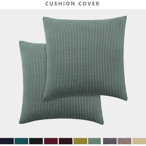2 pcs Jacquard Decorative Cushion Covers Stretch Pillow Cases Throw Pillow Covers for Sofa Home Living Room Decoration 40x40cm