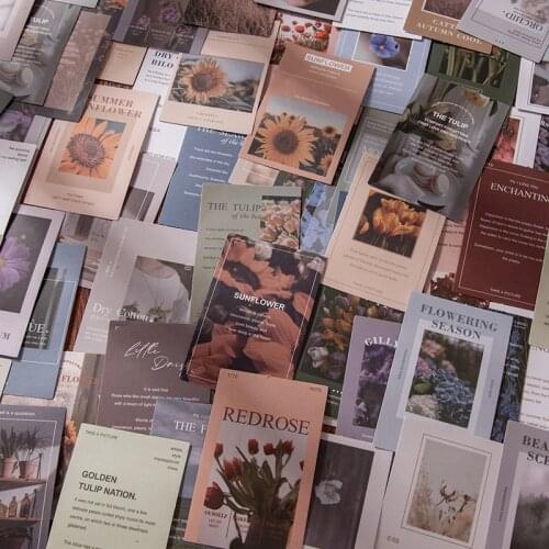 20 Pcs Flowers Poster Vintage Series Stickers Kawaii Stationery Diy Scrapbooking Diary Label Sticker