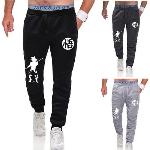 2021 Autumn Casual jogger pants Mens Goku Pants Cotton Gray boys Sweatpants Black Trouser fashion jogging pants