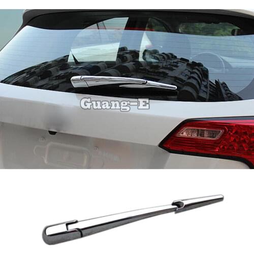 Car ABS chrome body rear back glass wiper wash nozzle frame trim tail window trims For Honda HRV HR-V Vezel 2014 -2018