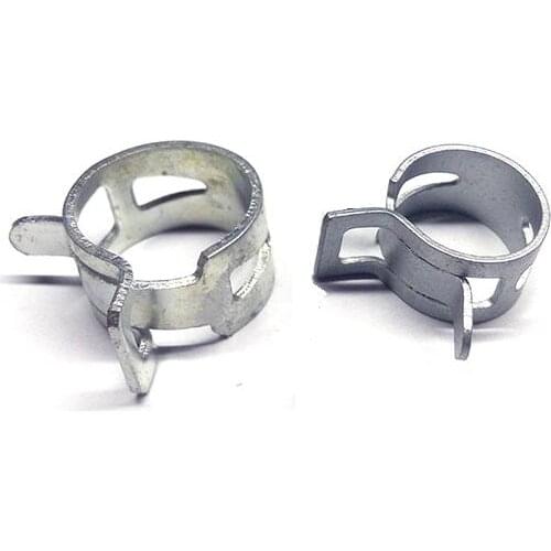 Free Shipping 9mm 10mm 11mm 12mm Zinc plating Oil Water Pipe Air Tube Clamp Fuel Line Vacuum Hose Spring Band Type Clip Fastener